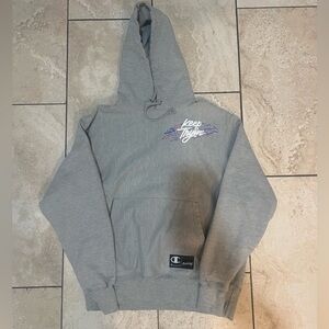 2000s reverse weave champion “Keep trying” hoodie